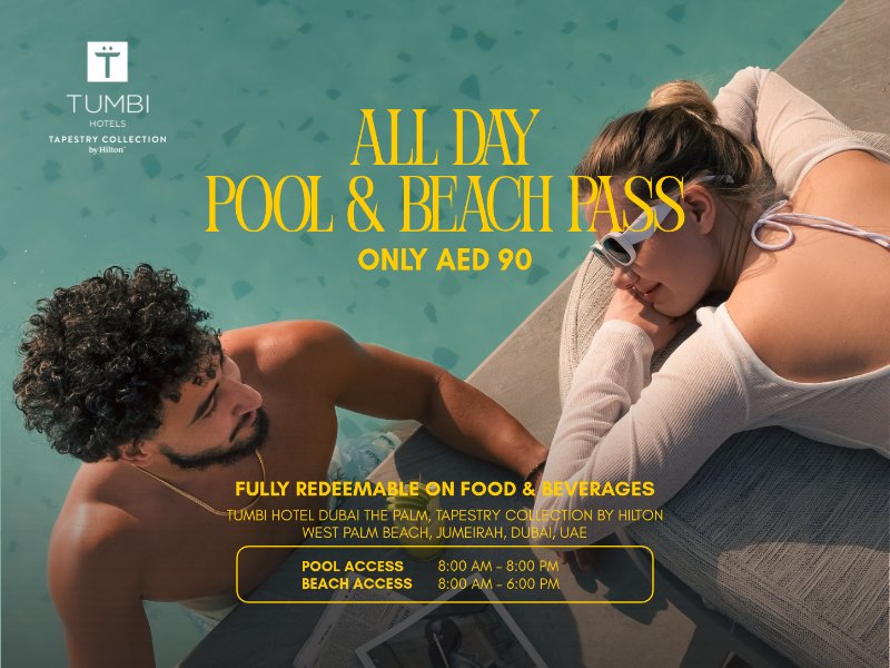 All day pool & beach pass