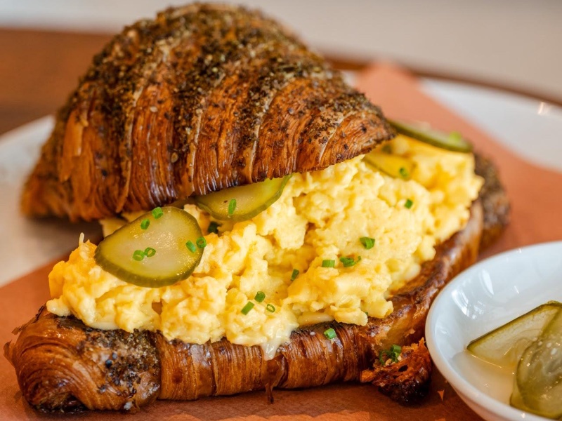 Zaatar Croissant with Scrambled Egg